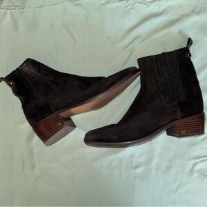 Sam Edelman Elegant Black Sueded Ankle Boots Size 8.5
